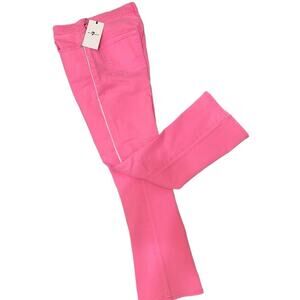 7 For All Mankind Pink High Waist Slim Kick Jean, NEW  Size 28